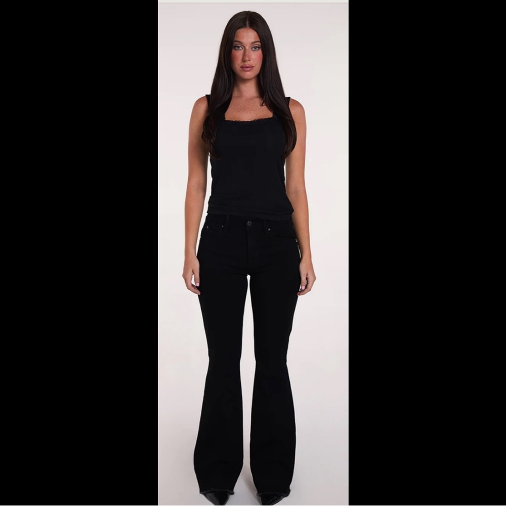 YMI Women's Classic Black Flare Jeans
